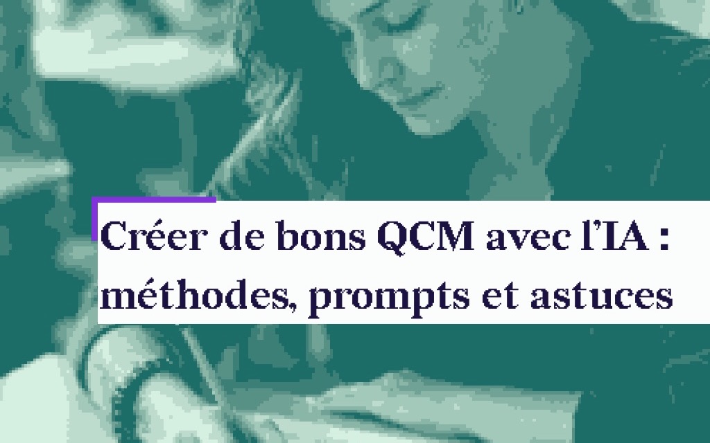 Créer un QCM avec l'IA — illustration éditoriale